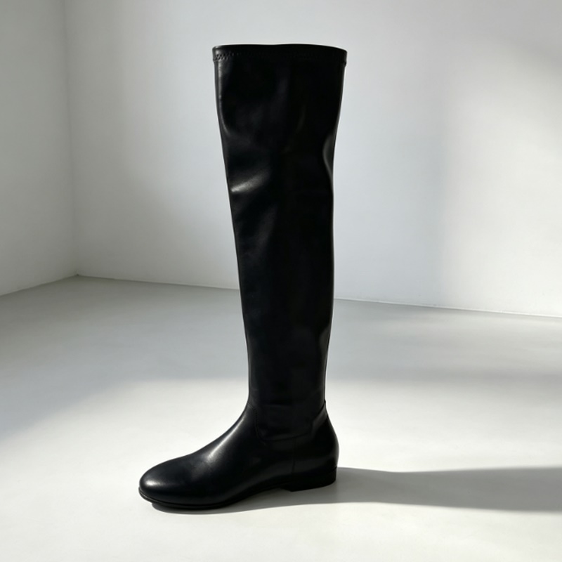 Botas Longas Marrom de Couro S - Boot Sock Slouchy avaliação e preço