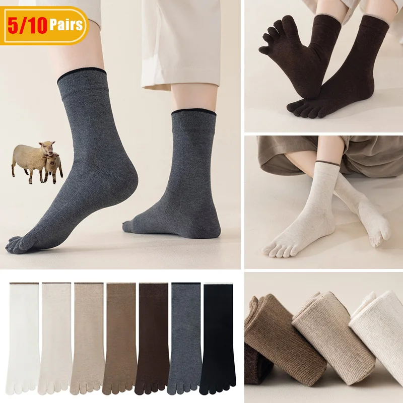5/10 Pares de Meias de Lã Masc - Thermal Sock Winter avaliação e preço